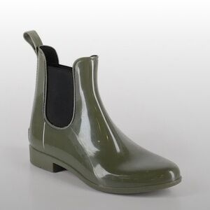 J. Crew Chelsea Rain Boots Khaki Olive Green Size 9